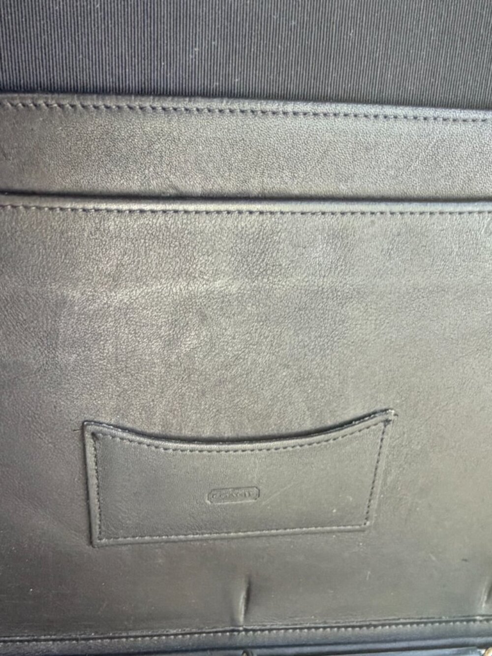COACH Vintage 80s Large Portfolio Binder Navy Ink Document Brief Bag Case Unisex - Picture 8 of 14